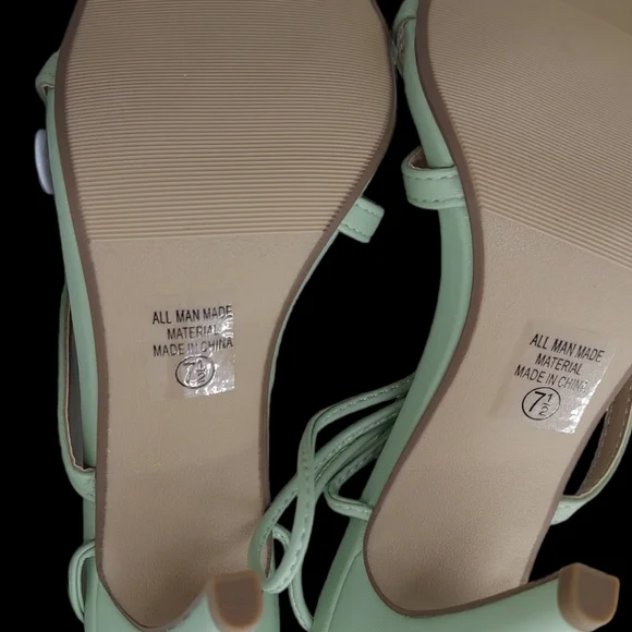 Cityclassified Light Green Heel Dress Sandals Women's Size 7 1/2 NWT - Picture 7 of 10